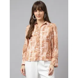 Latin Quarters Brown & White Printed Shirt-image-29