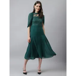 Latin Quarters Green Embellished Midi Dress-picture-17