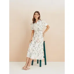 Latin Quarters Green Polyester Printed Fit & Flare Dress-picture-41