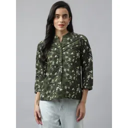 Latin Quarters Green Polyester Regular fit Printed Top-picture-34