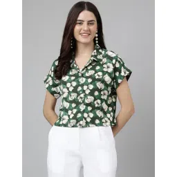 Latin Quarters Green Polyester Regular fit Printed Top-picture-15