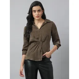 Latin Quarters Green Polyester Regular fit Solid Top-picture-22