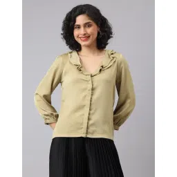 Latin Quarters Green Polyester Regular Fit Top-picture-32