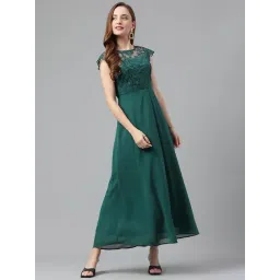 Latin Quarters Green Polyester Regular fitDress-picture-10