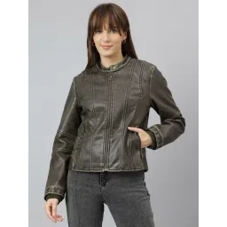 Latin Quarters Green Solid Casual Jacket-picture-44