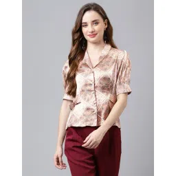 Latin Quarters Light Brown Floral Shirt-image-48