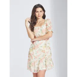 Latin Quarters Pink Polyester Printed Dress-picture-11