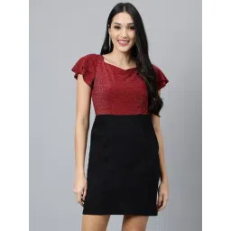 Latin Quarters Red & Black Shift Dress-picture-23