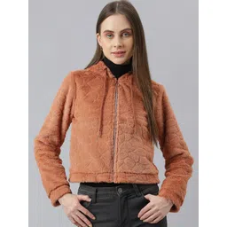 Latin Quarters Self Design Hooded Bomber Jacket-picture-11