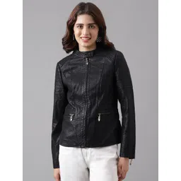Latin Quarters Stand Collar Biker Jacket-picture-11