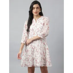 Latin Quarters White Polyester Regular fit Printed Dress-picture-22