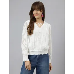 Latin Quarters White Polyester Regular Fit Top-picture-21