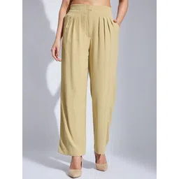 Latin Quarters Women High-Rise Pleated Trousers-picture-25