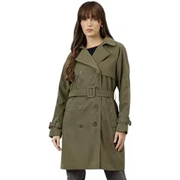 latin quarters Women Khaki Full Sleeve Casual Solid Coat-picture-24