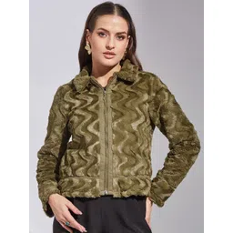 Latin Quarters Women Spread Collar Solid Casual Parka Jacket-picture-21