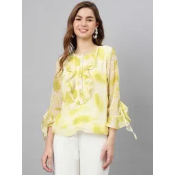 Latin Quarters Yellow Printed Top-picture-12