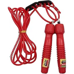 LAURIS Adjustable Skipping Rope - Red King Model for Men and Women - PVC Rope, 5mm Diameter, 11 Feet Length - Ideal for Gym, Exercise, and Weight Loss - Suitable for Heights 4'10" to 6'2"-picture-12