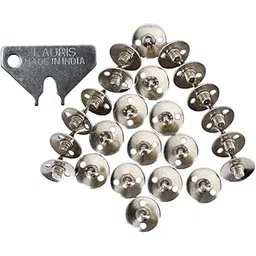 Lauris Cricket Shoe Spare Spikes Mens Full Metal Replaceable Nails | Pack of 22 Pieces Metal Tighter Key | For Cricket Shoes Shoe Replacement Nails, Silver, 8 mm-picture-27