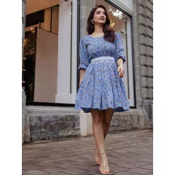 Lavanya The Label Floral Printed Flared Dress-picture-14