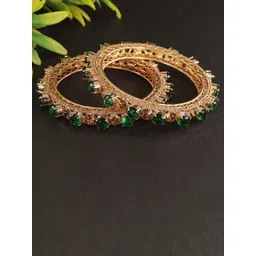 LAVAZZA Set Of 2 Amercian Diamond Studded Kada Bangles-picture-17