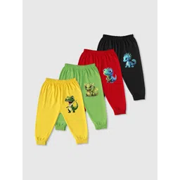 Lavi-Tavi Infants Pack Of 4 Graphic Printed Joggers-picture-14