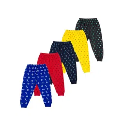 Lavi-Tavi Infants Pack Of 5 Graphic Printed Joggers-picture-16