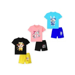 Lavi-Tavi Unisex Kids Printed T-shirt with Shorts-picture-31