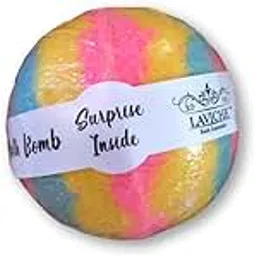 Laviche Bath Essentials Surprise Inside Bath Bomb Soap, Handmade, Natural Fragrance, Vegan For All Skin Types (Pink)-picture-39