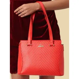 Lavie Alcott Orange Textured Shoulder Handbag-picture-31