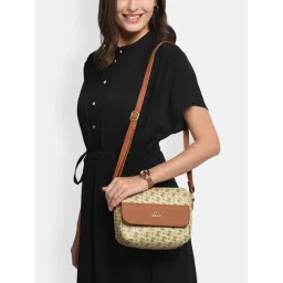 Lavie Beth Taupe Logo Medium Cross Body Bag-picture-17