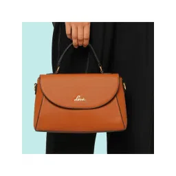 Lavie Bleech Tan Synthetic Solid Satchel Handbag-picture-23