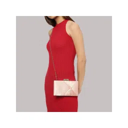 Lavie Bow Frame Women's Clutch (Metallic Pink) (S)-picture-10