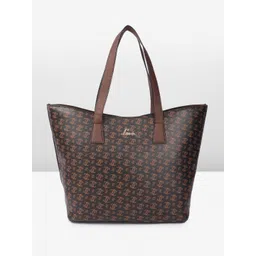 Lavie Brand Logo Printed Harper Oversized Structured Shoulder Bag-picture-28