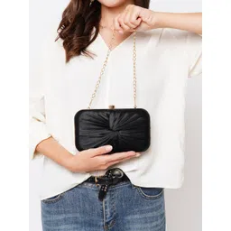 Lavie Cheer Women Black Rectangular Framed Clutch-picture-30