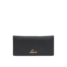 Lavie Herring Safain Black Textured Bi-Fold Wallet for Women-picture-21