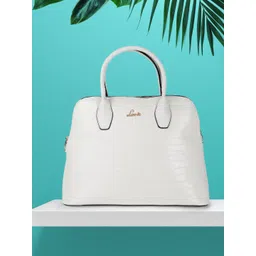 Lavie Mimi White Textured Structured Handheld Bag-picture-12