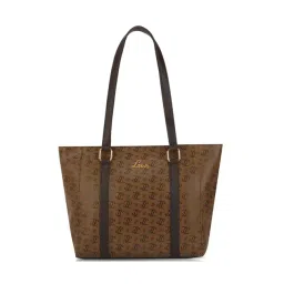 Lavie Mono LL Veronica Coffee Logo Leather Small Tote Bag-picture-34