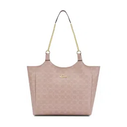 Lavie Mono Madhia Pink Logo Leather Large Shoulder Bag-picture-33