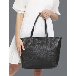 Lavie Nova Black Textured Large Tote Handbag-picture-19