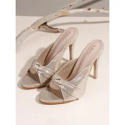 Lavie PU Party Stiletto Sandals with Bows-picture-28