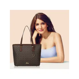 Lavie Sherry Brown Printed Medium Tote Handbag image 2