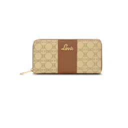 Lavie Taupe Logo Small Zip Around Wallet image 2