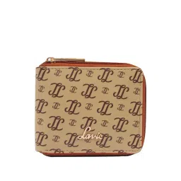 Lavie Taupe Logo Zip Around Wallet for Women-picture-13