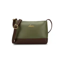 Lavie Taya Dark Olive Leather Medium Cross Body Bag-picture-46