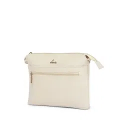 Lavie Tzpz Off White Synthetic Solid Sling Handbag image 1