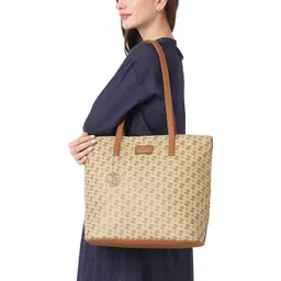 lavie Women Beige, Brown Tote-picture-27
