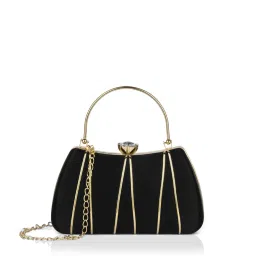 Lavie Women Black Solid Clutch (S) image 2