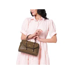 Lavie Women Brown Printed Satchel Bag (L)-picture-41