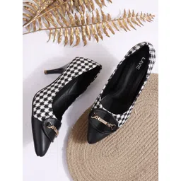 Lavie Women Colourblocked Kitten Heel Pointed Toe Pumps-picture-27