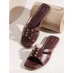 Lavie Women Western - Embellished Slip-On Open Toe Flats-picture-13